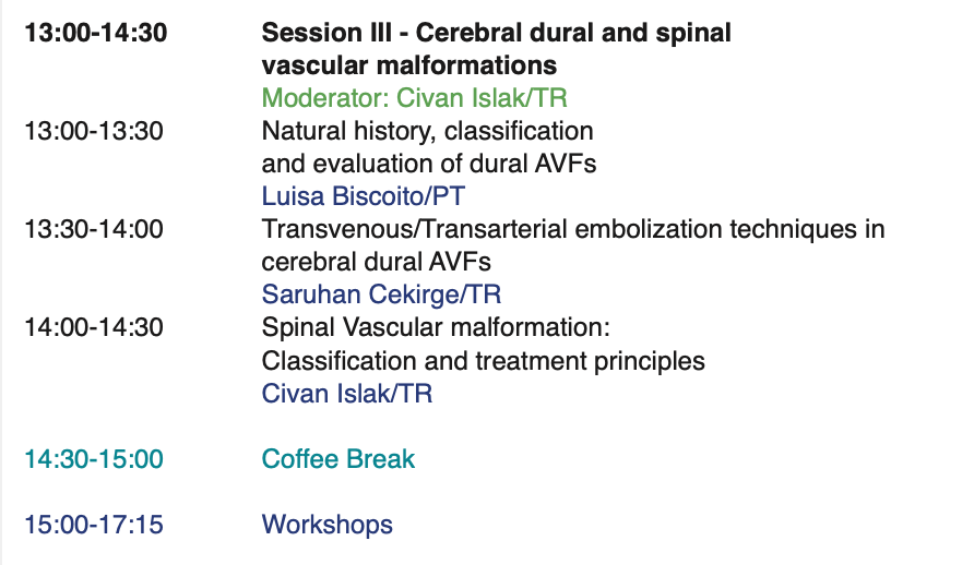 From #Antwerp to #Istanbul: #ECINR Course! This is today’s schedule! #Neurorad #NeuroIrad #ThisIsESNR