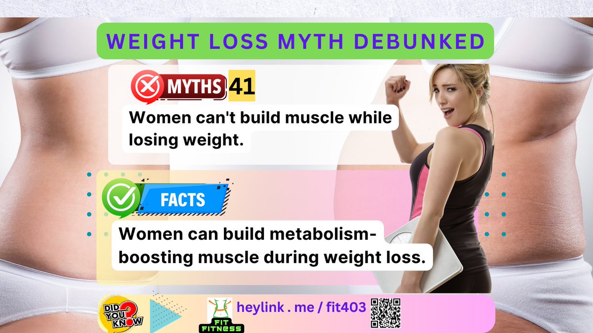 Debunking Weight Loss Myths! 💪

Myth: Women can't build muscle while losing weight.
Fact: Women can build metabolism-boosting muscle during weight loss.

#weightloss #afflink #weightlosstips #usa
Get help to shed pounds 👇  
heylink.me/fit403