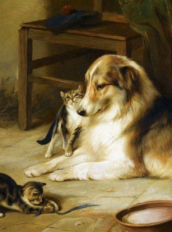 Happy #Caturday 🖌Walter Hunt (1861-1941)