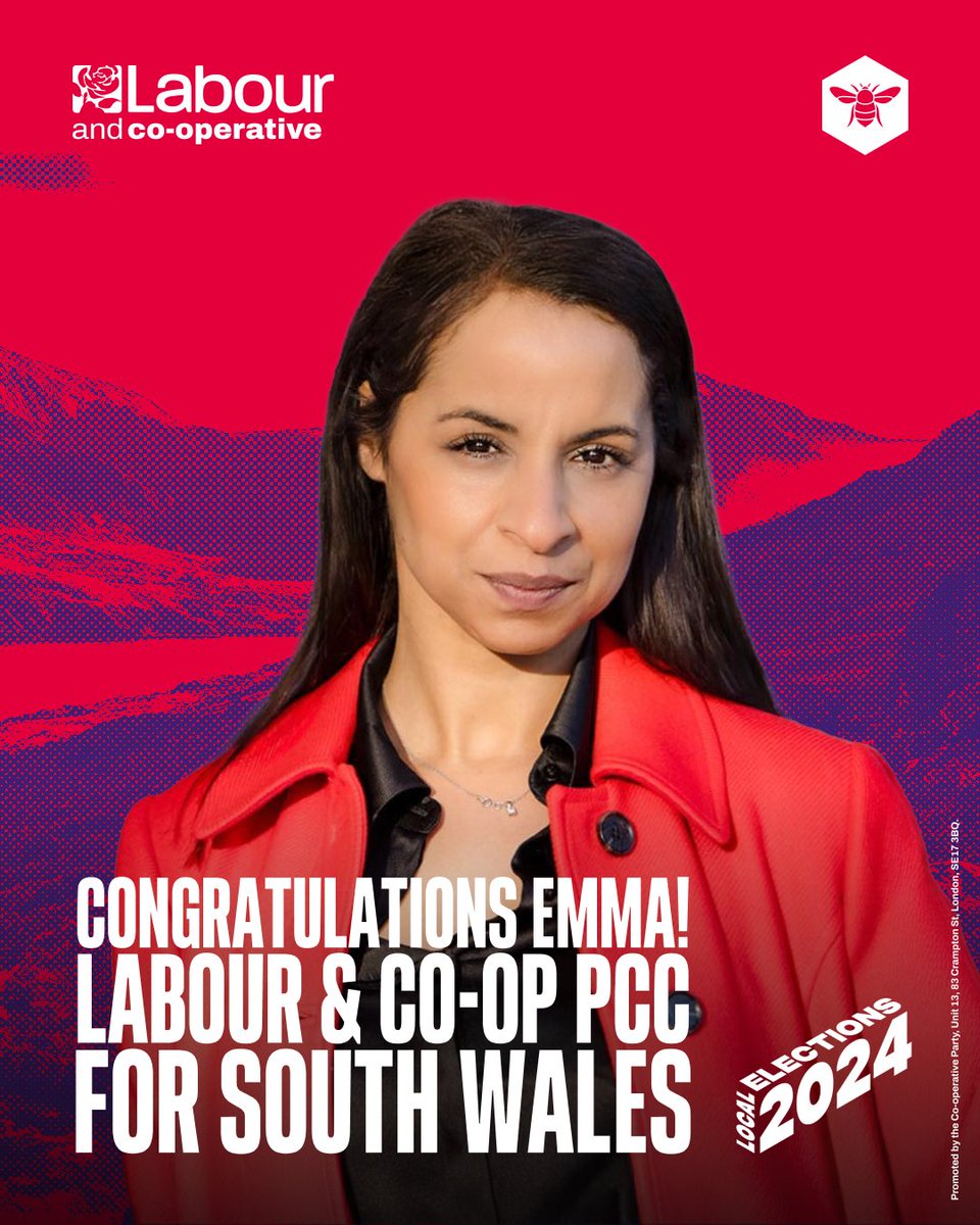 🎉 Congratulations @EmmaWoolsDPCC, Labour & Co-operative PCC for South Wales!