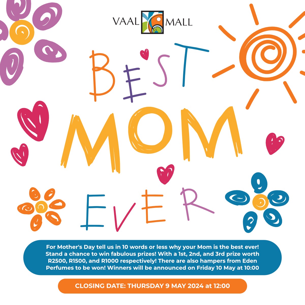 Don’t miss out on making your Mom feel extra special this Mother’s Day! Enter our competition and stand a chance to win fantastic prizes just in time for Mother's Day! Don't miss the deadline on Thursday 9 May at 12:00 PM! #MothersDay #Giveaway #CelebrateMom