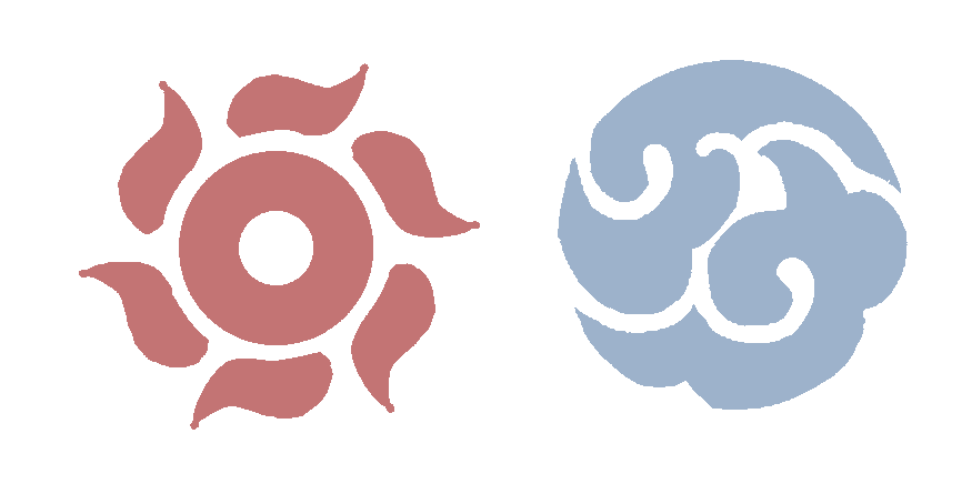 simple background white background no humans yin yang flat color tomoe (symbol) mitsudomoe (shape)  illustration images