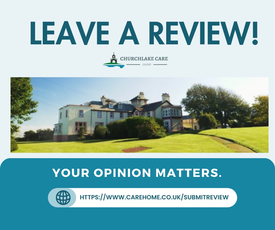 Your opinion matters, please send us a review so we can keep our high levels of care. bit.ly/3QzjIAc 
#ChichesterHallCareHome #LeaveUsAReview #CaringForLife #ChurchlakeCare