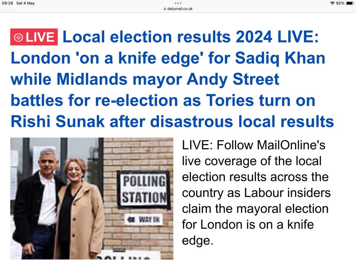 I believe #SadiqKhan will win but 🤞 for #SusanHall #LondonMayoralElection #LondonMayor #Election2024