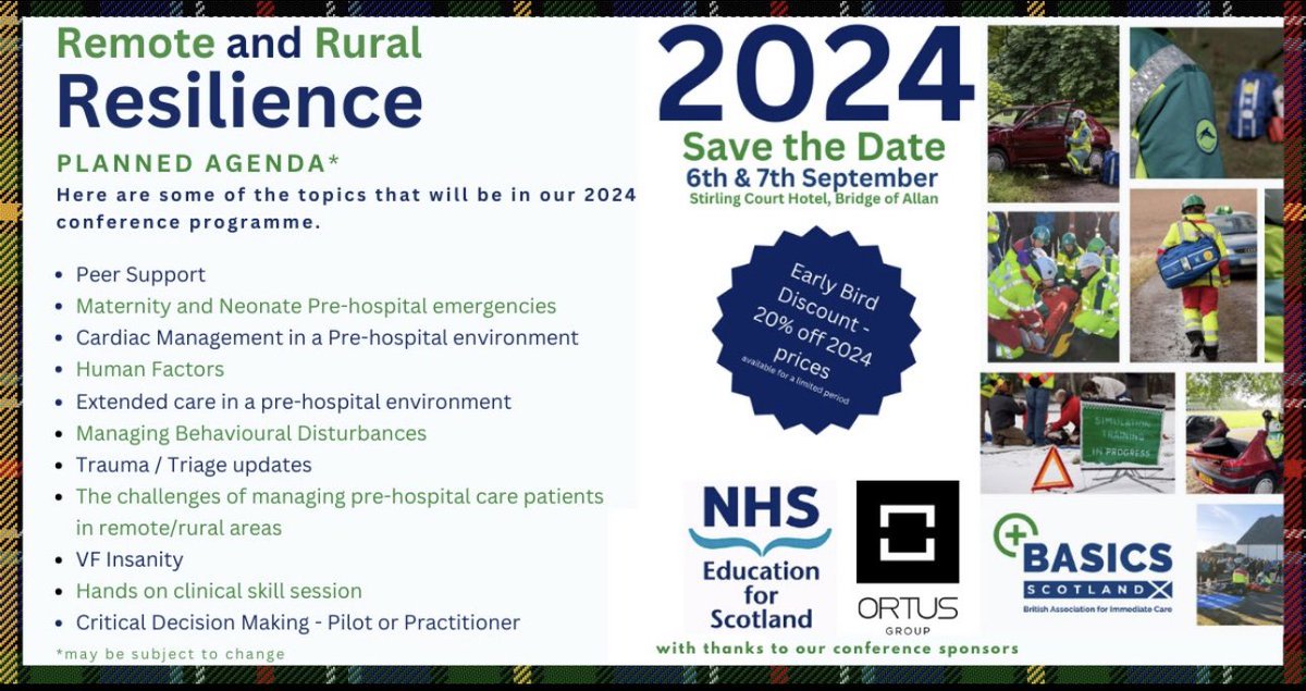 We are currently running an early bird offer which allows Students to attend the full weekend for only £60.00, please click on the link below to secure your space.
basicsscotland.org.uk/conferences/  🚑🏴󠁧󠁢󠁳󠁣󠁴󠁿👩‍🎓