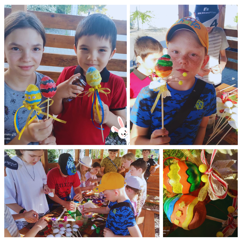 🌷 Children at Refugee Camp Kamianske, #Ukraine, getting ready for Orthodox Easter with handmade decorations & outdoor fun. 🐣 Despite challenges, they find joy & hope. Support their journey: childaidee.org.uk/refugee-suppor… #RefugeeSupport #orthodoxEaster #HopeForAll 🕊️