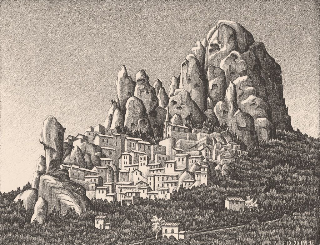 FedeItaliano76's tweet image. Italian landscapes by M. C. Escher (1898–1972)