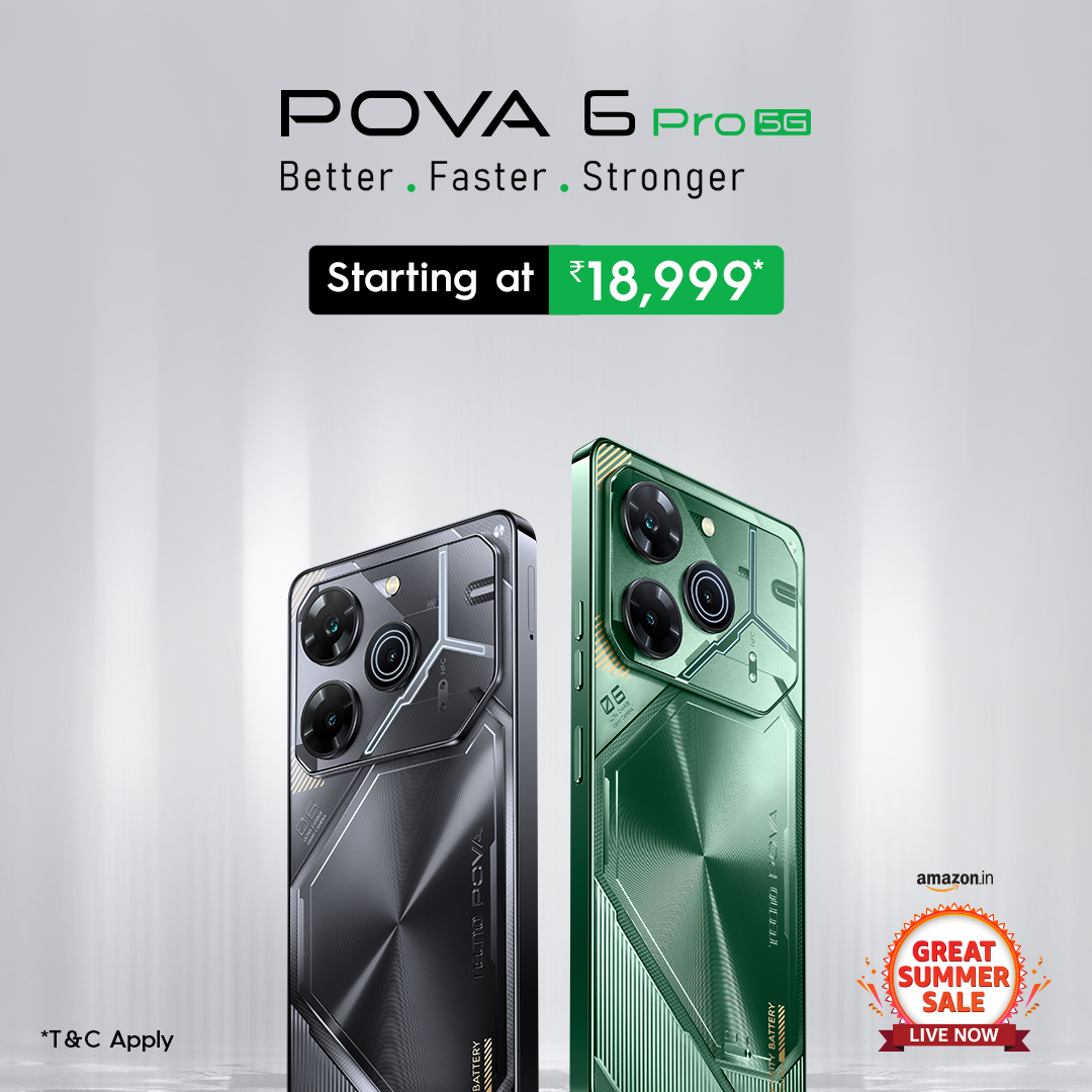 🔥 Hot deals alert! 🔥 Upgrade to the Pova 6 Pro 5G today and save big in Amazon's Great Summer Sale! 📱 Don't forget, you'll also receive Tecno Buds 3 absolutely FREE! 🎶 @amazondotin Shop now - Link In Bio #BetterFasterStronger #POVA6Pro5G