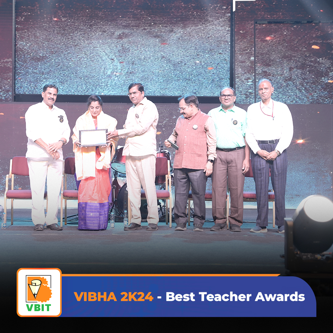 Recognizing #ExcellenceinTeaching at 𝙑𝙄𝘽𝙃𝘼 2𝙆24! 🏆 #Congratulations to our esteemed #FacultyMembers for receiving the #BestTeacherAwards. Thank you for your invaluable contributions to our students' success!

#VBIT #VIBHA2K24 #TeachingExcellence #FacultyAppreciation #Award
