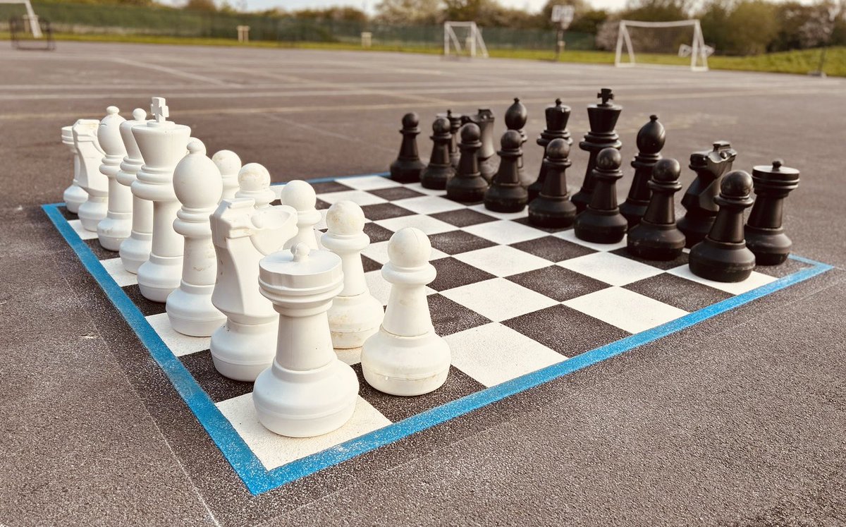 After the success of Chess Club, we’ve invested in a giant chess board for the playground♟️ #BGExtra