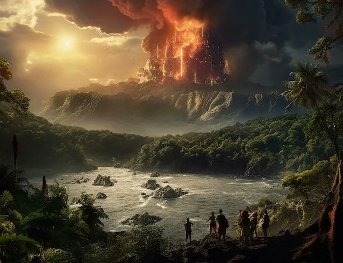 Our explosive past: on cataclysms and demographics razibkhan.com/p/our-explosiv… 74,000 years ago, a volcano erupted at western Indonesia’s Lake Toba, leaving half a foot of ashfall as far west as India. The most powerful explosion of the last 2.5 million years, the Toba eruption…