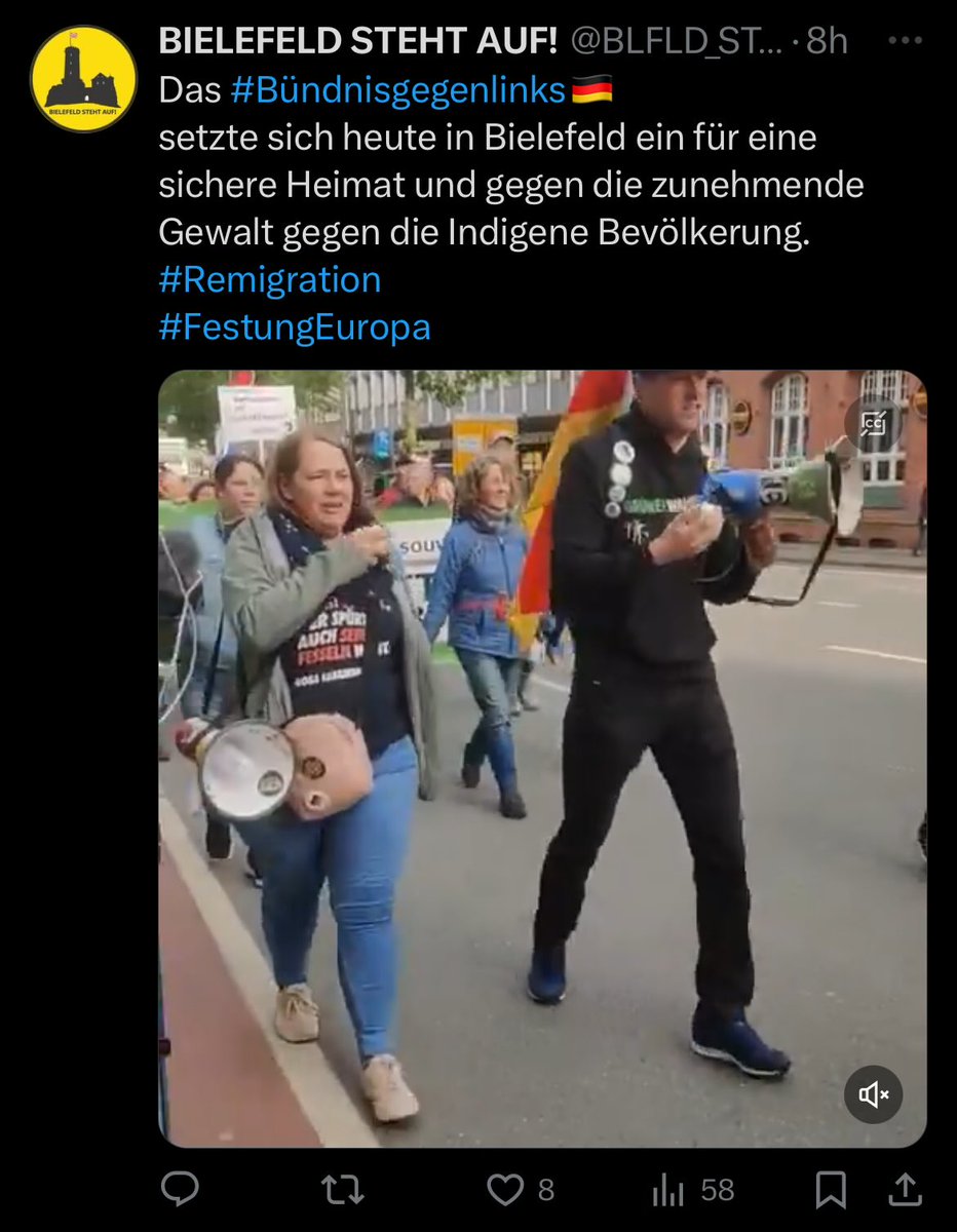 (2/2) Trotzdem geht man hin, skandiert fleißig weiter rechtsextreme Kacksche*ße der IB und ist sich nicht zu blöde, sich selbst als „indigene Deutsche“ zu bezeichnen. Macht weiter so, dann hat sich das bald ganz erledigt. Und wir können den Freitag Abend sinnvoller nutzen #bi0305