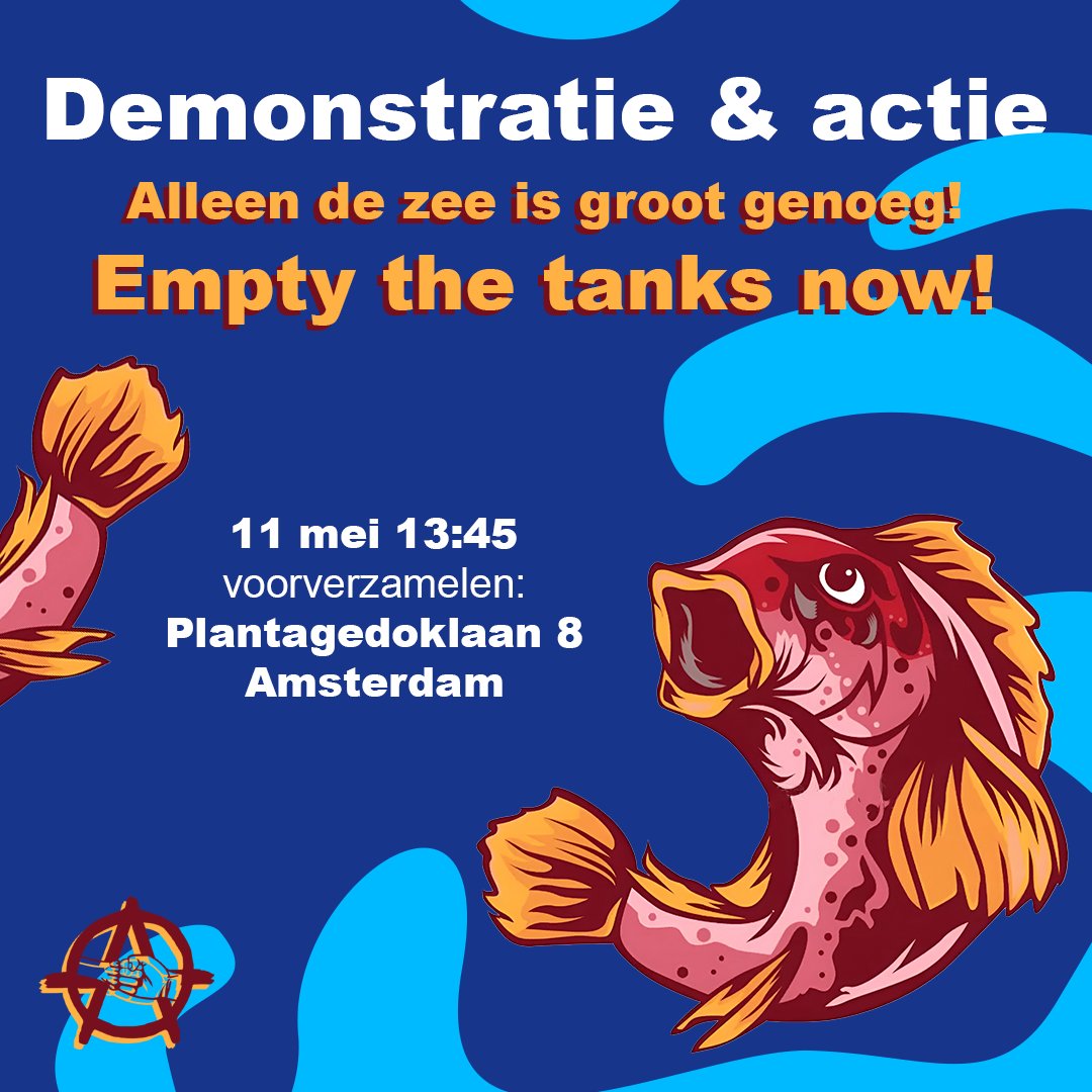 11 mei voeren wij actie op de internationale Empty the tanks dag. Voor een Wereld zonder Kooien, dus ook zonder aquaria! We verzamelen om 13:45 bij Plantagedoklaan 8 in Amsterdam.
