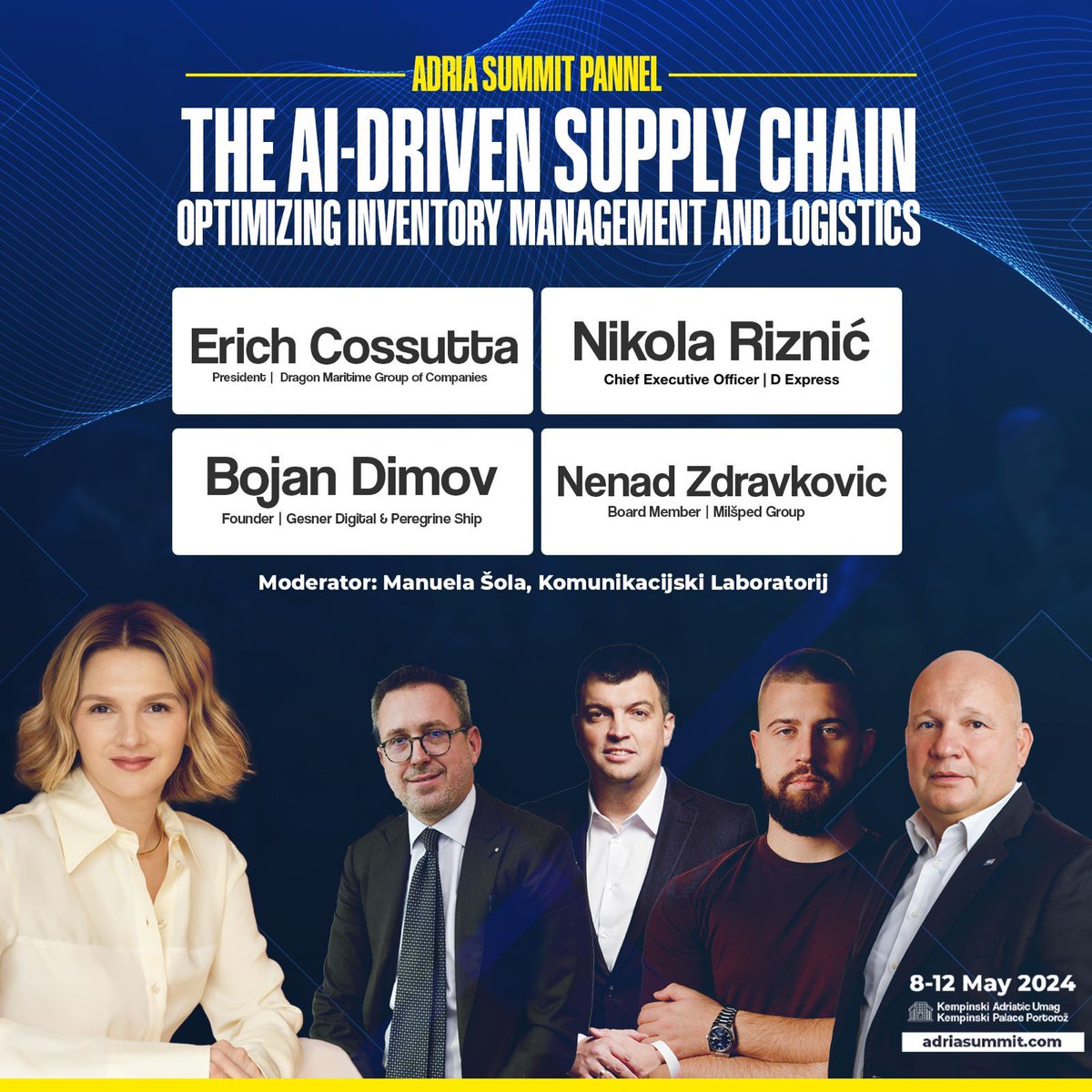 🌟 Join us at #AdriaSummit pannel 'The AI-Driven Supply Chain: Optimizing Inventory Management and Logistics.' 

Get ready to unlock the potential of AI in supply chain management! 📷 #AISupplyChain #InventoryManagement #LogisticsOptimization