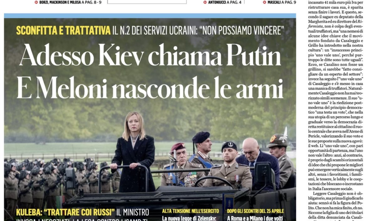 Gli amici del Fatto Quotidiano non hanno preso benissimo l’invio dei nuovi SAMP-T e il nuovo pacchetto di aiuti.
Spiace.. Maalox?

#Ucraina
#PutinIsaWarCriminal