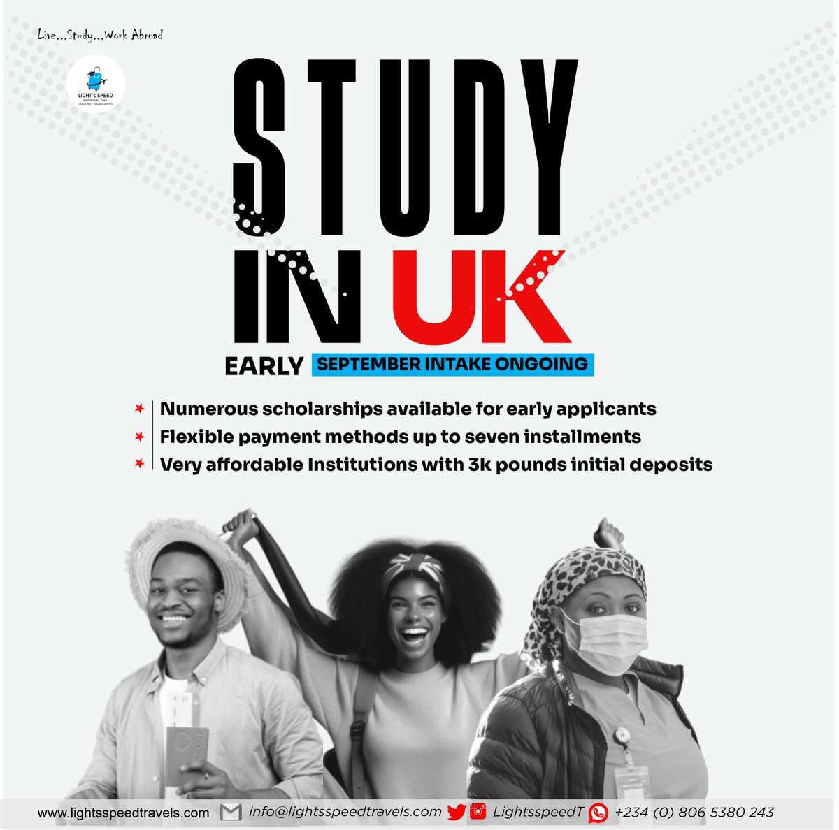 Early UK Study applicants get mouth-watering benefits and advantages. Contact us to browse multiple options today. 

Japa #travelabroad 1 USD Opay #cryptocrash Kim Jong Un FIRS HAPPENING NOW Riri Pablo Escobar Eminem Sandra  Zenith Bank Sam Larry Mr Macaroni David Oyedepo