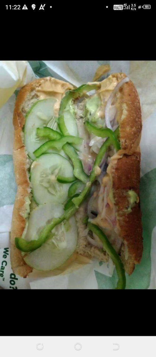 @SubwayIndia I had ordered a Dilli tikki sandwich from Swiggy from the Kalkaji outlet in Delhi-110019. But I received a veggie salad sandwich. Photo attached. This very very bad service.Refund my money immediately.i won't order from Subway again