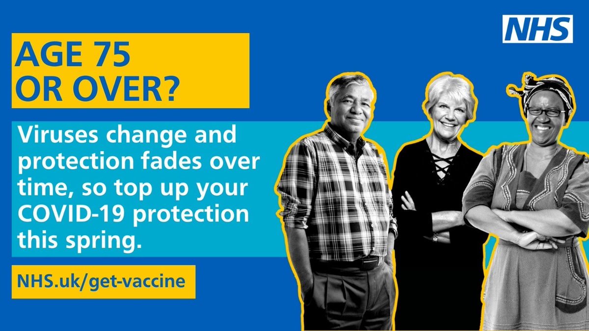 If you are aged 75 or over or have a weakened immune system, you can now book your seasonalCOVID-19 vaccine online or on the NHSApp. 

Visit nhs.uk/book-vaccine