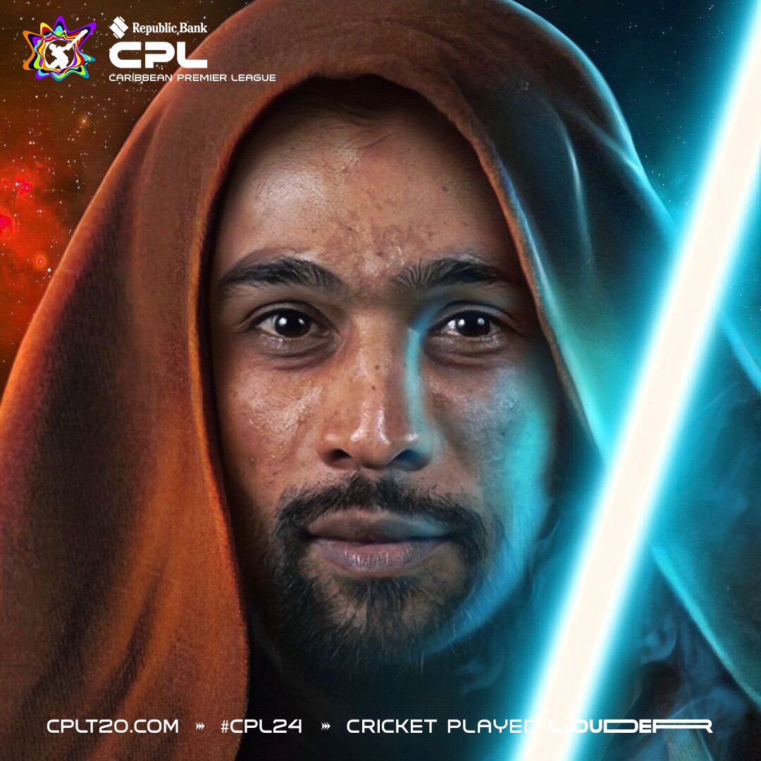 🎉 Happy Star Wars Day! The force is strong in you @iamamirofficial 🌌 #CPL24 #CricketPlayedLouder #BiggestPartyInSport #StarWars #Maythe4thBeWithYou