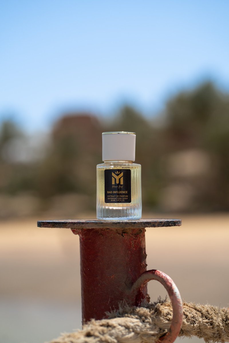 In Africa's heart, love defied,
'Saffron and Bergamot,' they cried.
Their child, 'Bad Influence,' grew strong,
With fragrant notes that sing along.
Under Maison Yusif's guiding hand,
A rising dove, ready to command.

#maisonyusif #fragrance #perfume #scent #madeinghana