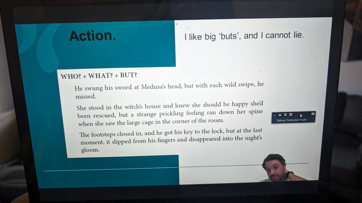 Never thought I would hear @ChrisYoules say 'I like big 'buts', and I cannot lie' in a CPD session 😅😅😅 #PrimaryEssentials