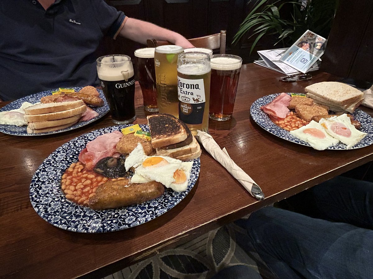 If we’re getting relegated then might as well have a full English and a few beers. Up the Blues #BCFC #KRO