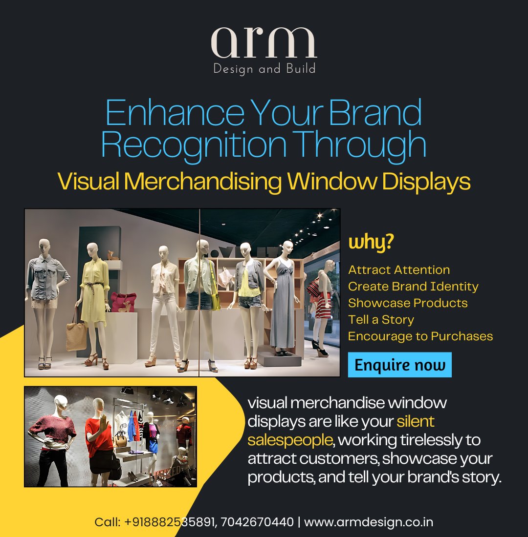 armdesign_build's tweet image. Window displays are more than just decorations—they're essential for driving sales and building your brand.

visit: armdesign.co.in

Invest in your window displays—they're silent salespeople that can elevate your business and drive success.

#vmwindowdisplay