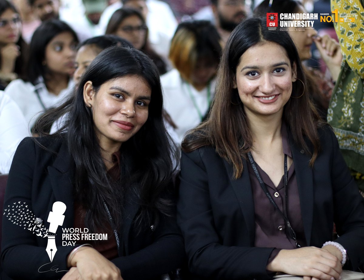 CU's University Institute of Media Studies lit up with celebration as it marked #WorldPressFreedomDay with #MediaAlumniMeet!
Alumni from renowned media channels like NDTV, Daily Post, Gulistan News, Zee Punjab Haryana Himachal, PTC, and Sky News Global.
#chandigarhuniversity