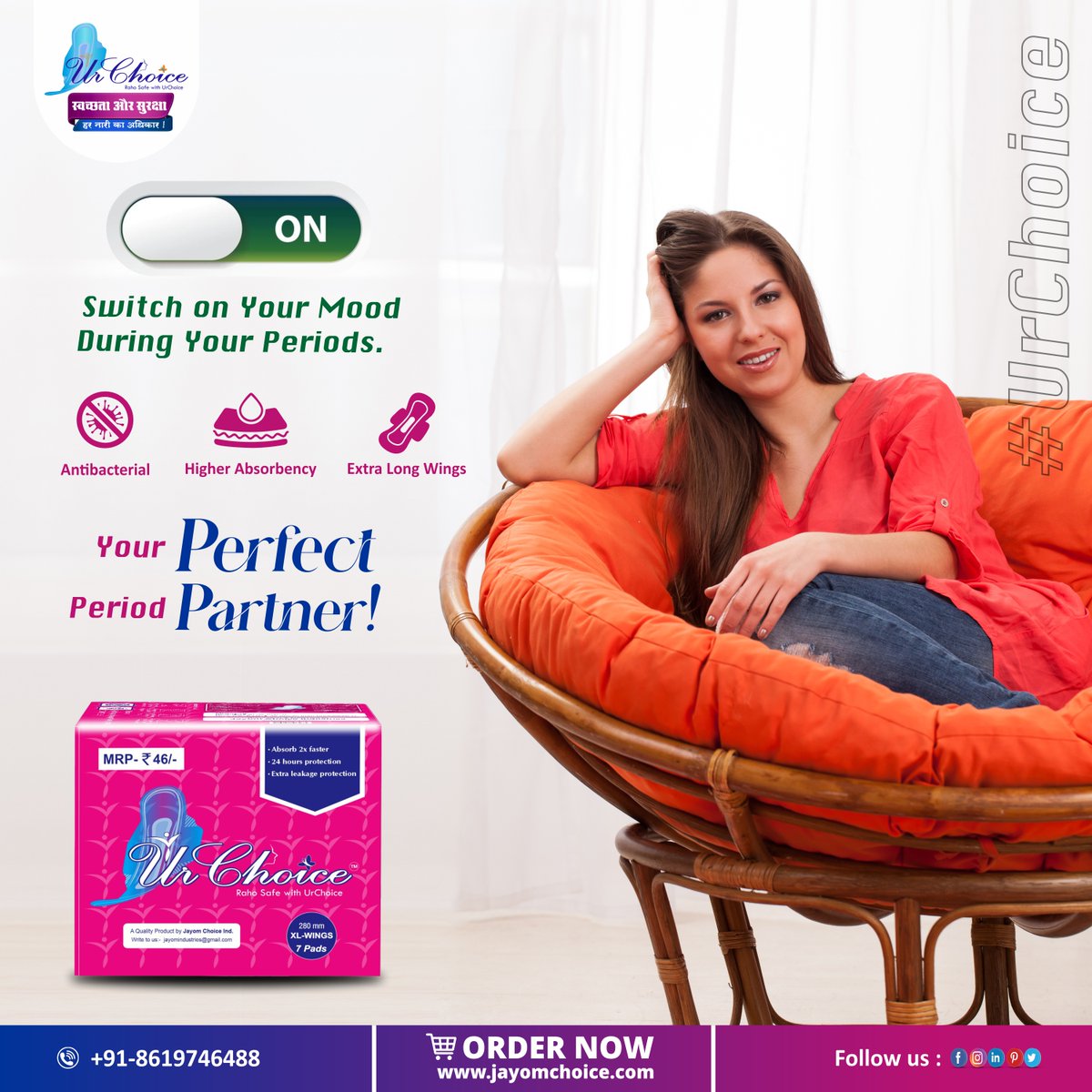 Switch ON your Mood during your Periods. Meet your Perfect Period Partner ever. Ur Choice sanitary pads, designed for your comfort & peace of mind.
Order Now : jayomchoice.com
#urchoice #PeriodProtection #leakagefree #comfort #Absorption #Period #SanitaryPads #AadhaarCard