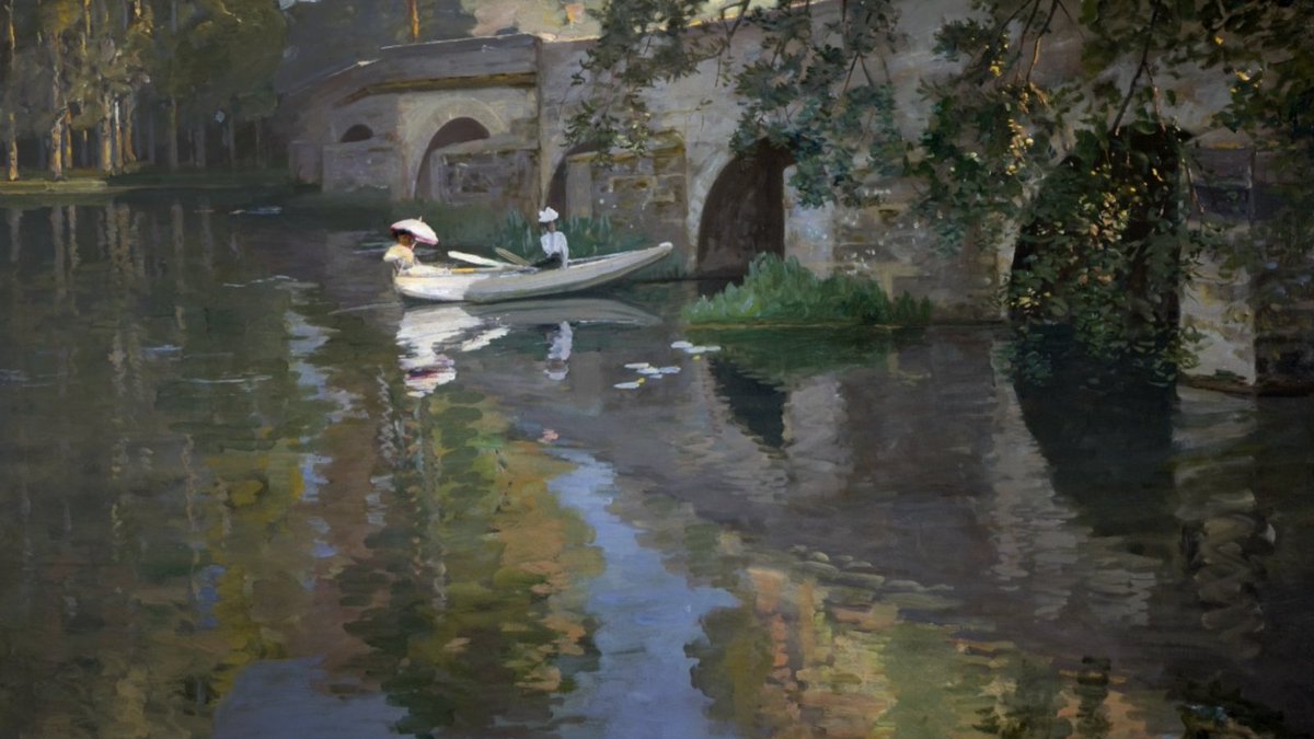 Delve into the life of Sir John Lavery in this special talk on Friday 17th May by Professor Kenneth McConkey, 'Setting down all of it - John Lavery's little red book'. Book a free space here → bit.ly/3Ql4gKF Featured image: Sir John Lavery, The Bridge at Grès (1901)