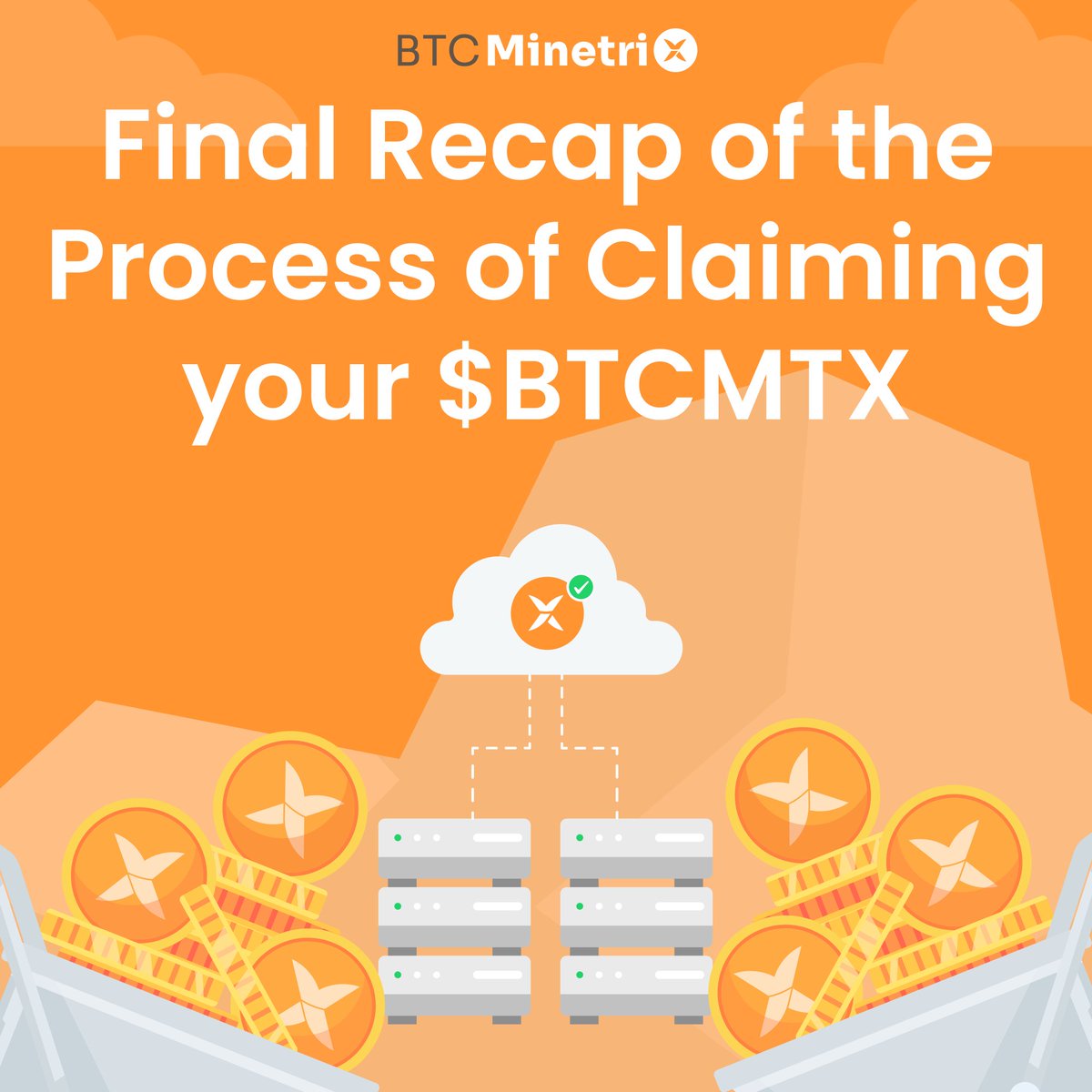 Here's the last rundown on claiming your $BTCMTX #Tokens 📥 Head over to our website. Click the claim button. Make sure to use the same wallet from your initial token purchase. Ensure you've got enough $ETH to cover gas fees. 🔄 Import to check out your balance. 💰