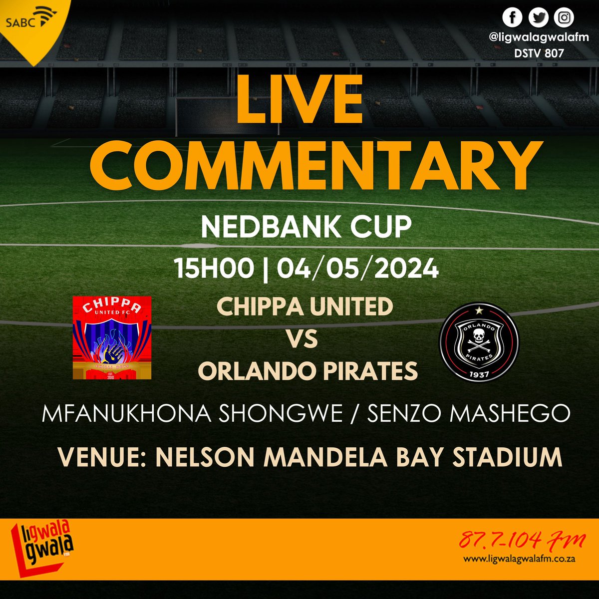 ligwalagwalaFM's tweet image. #LiveCommentary | 🎙️: Mfanukhona Shongwe _ Mduduzi Makwakwa 15H00 ku #LigwalagwalaFM #Nedbank
