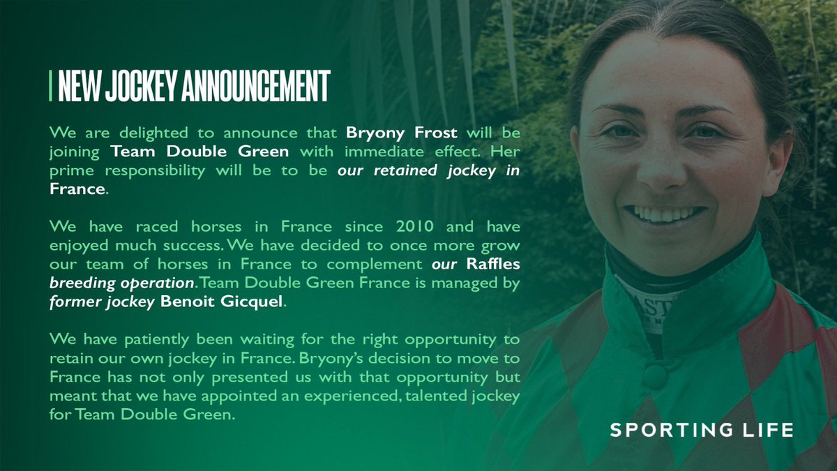 Exciting news for team #DoubleGreen France 🇫🇷