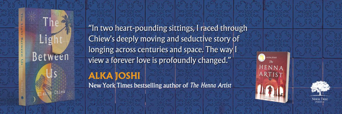 Thrilled to share yet another review of #thelightbetweenus, from instant NYT bestseller & Reese Witherspoon #book #club pick #thehennaartist by fabulous author #alkajoshi. Preorder now available on all channels.