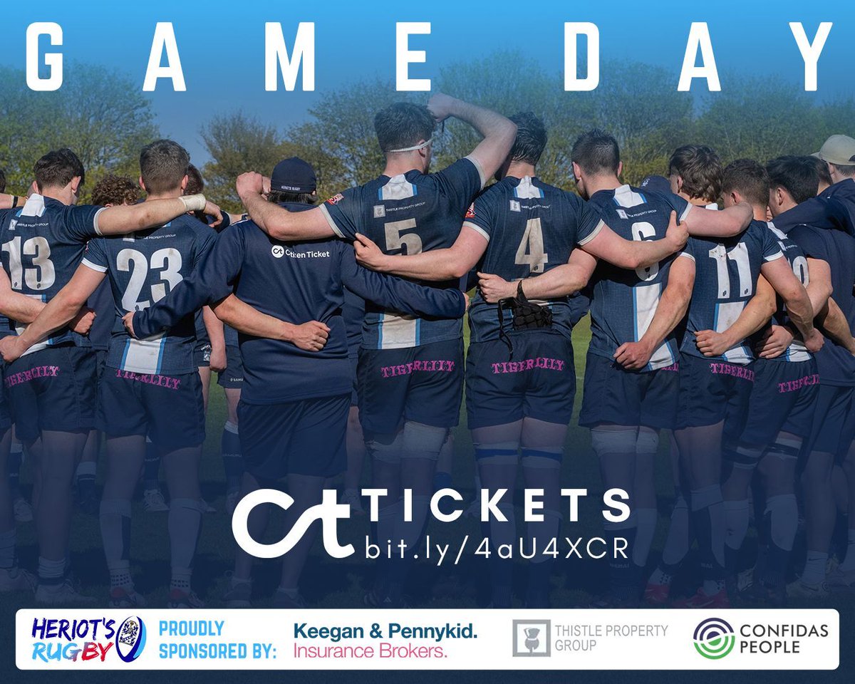 🎟️ | 𝗚𝗔𝗠𝗘 𝗗𝗔𝗬 Secure your tickets for today's match against @EdinburghRugby A🔥 This match will not be streamed live, kick off 3pm - Get Down To Goldie! 🏉 via @citizenticket - buff.ly/3JDQCON @KeeganPennykid @ThistleProperty | @confidas_people #COYN