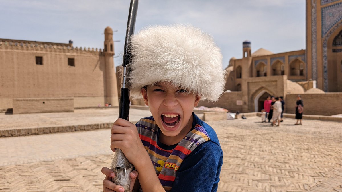 Bring your kids to Khiva! ' The Motherland of cringe tigers', says my son.