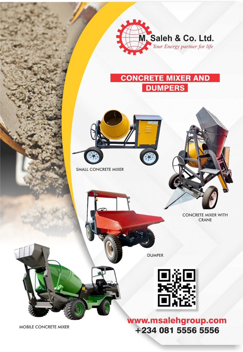 Are you looking for high quality transformers, Generators, Concrete Mixers, Site dumpers, Tractors, Forklifts, Solar Panels, Inverters, Tower lights and any sort of power generating sets? Well M Saleh group got you covered. Kindly check our website for more.