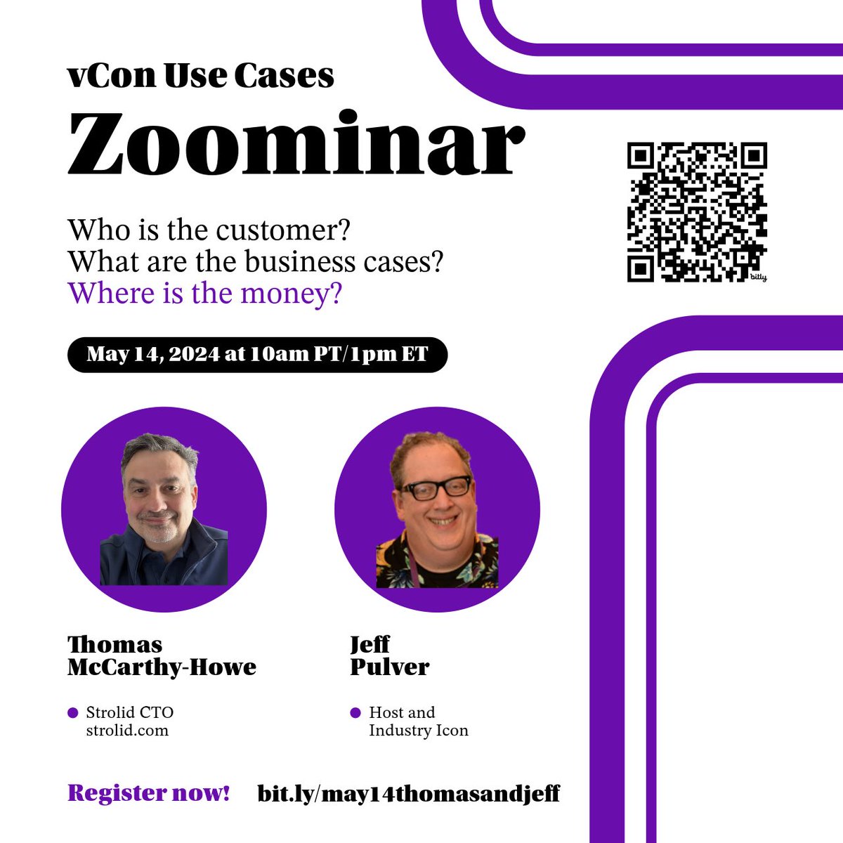 Who is the customer? What are the #BusinessCases? And most importantly, where is the money?! Join #Strolid #CTO @howethomas with @jeffpulver on May 14 at 10 PT/13ET/19CEST about #vCon. Register at us02web.zoom.us/meeting/regist…! 💬🗣🧠🤖 #AI #GenAI #ConversationalAI #StrolidSellsSales