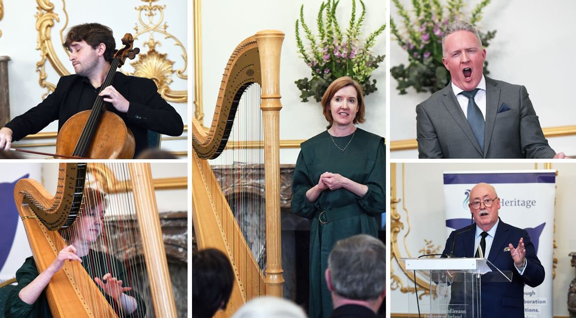 Thank you to @IrelandEmbGB for hosting us to celebrate our 50th anniversary and longstanding relationship with @B_V_O_F It was a fantastic evening with incredible performances from @jeankellyharp, @GavanRing and Jayden Lamcellari. Photo credit: Malcolm McNally.