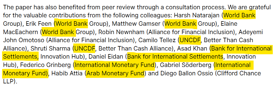 In preparation @StellarOrg have published their own 'Understanding CBDCs - A guidebook for regulators and policymakers' document. Here is who contributed to the drafting of this document: World Bank, UN, BIS, IMF etc.

resources.stellar.org/hubfs/cbdc_gui…