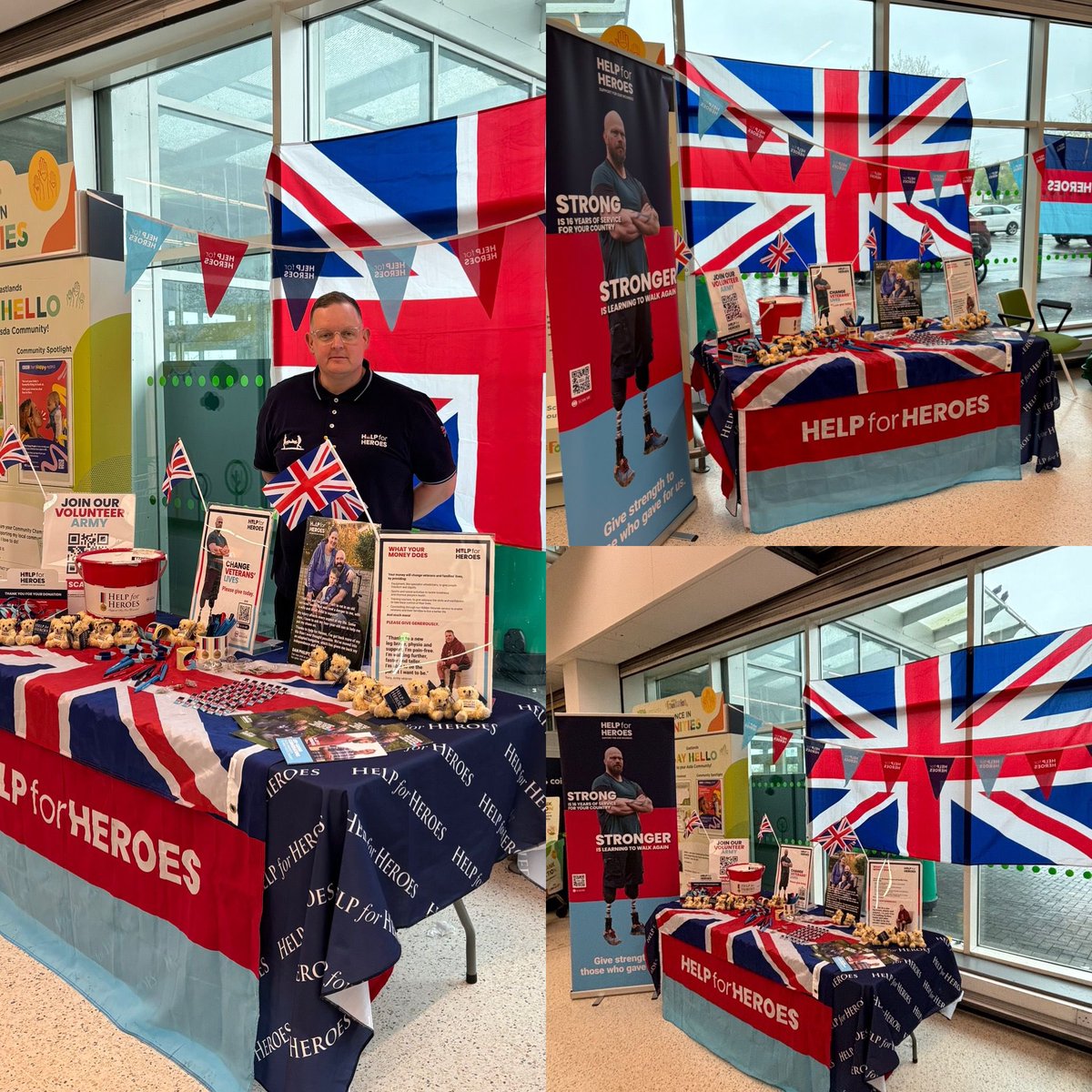 Fundraising with @BigPaulL1 for @HelpforHeroes at @asda Eastlands for our wonderful armed forces raised vital funds 🇬🇧🫡❤️ #volunteering