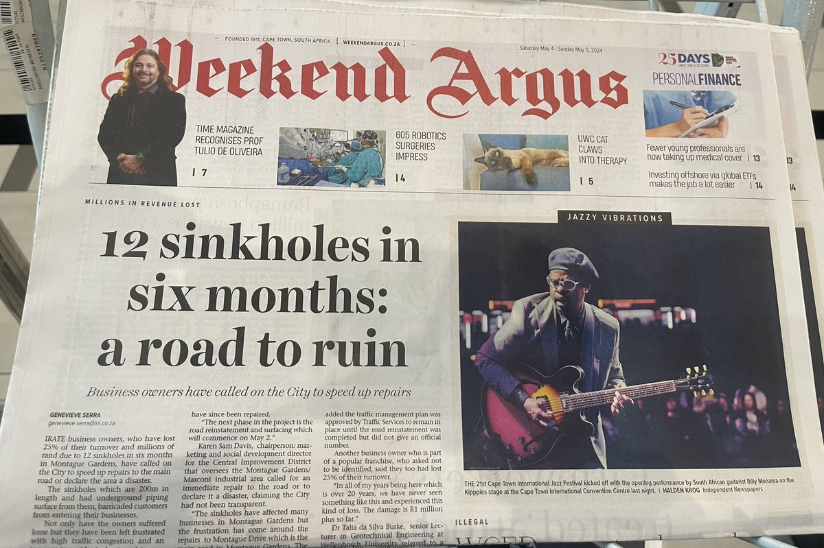 Made it to the front page of Weekend Argus. Get your copy today to read more about the last night show at Cape Town Jazz Fest. @CTJazzFest