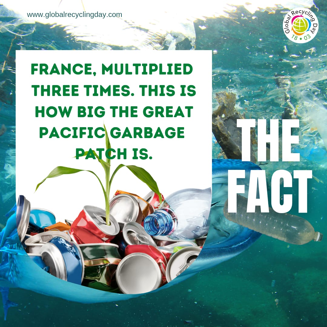 We dump #2millionTons #PlasticWaste in our #Oceans annually. The Biggest Waste repository #GreatPacificGarbagePatch weighs 100,000 MT covers 1.6 million sq kms, has 2 #BillionPiecesPlastic killing thousands of #MarineAnimals. Dispose #WasteResponsibly by promoting #Recycling.