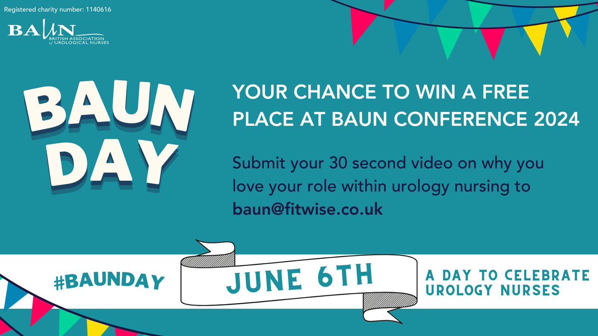 Remember to submit your video for your chance to win a place at BAUN Conference 2024. Record your 30 second video about why you love your role in Urology and send it to baun@fitwise.co.uk #Urology #Urologist #UrologyNurses #BAUNDay