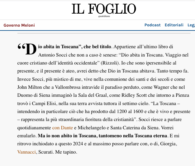 Ecco il bellissimo pensiero di @CamilloLangone, come sempre capace di cogliere l'essenziale e di rappresentarlo con la sua prosa scintillante, profonda e (amaramente) ironica.