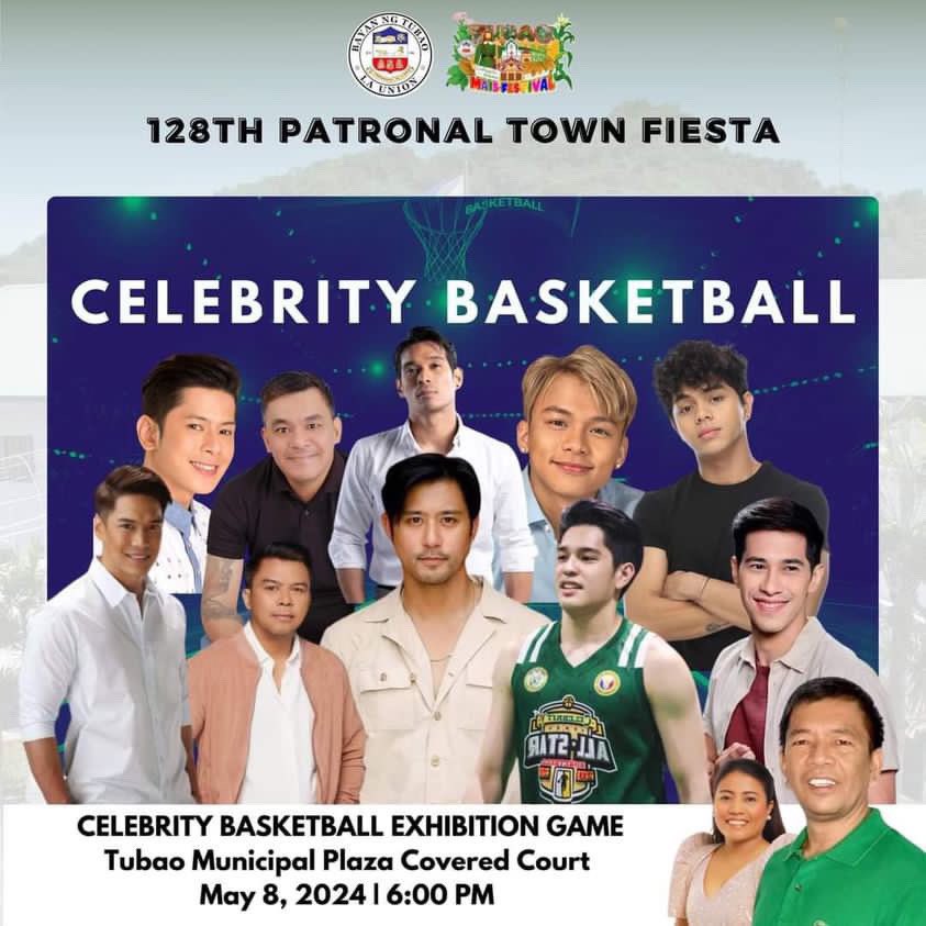 [Gab Lagman update] 

Celebrity Basketball! 

May 8 2024  6PM in Tubao Municipal Covered court. 

#GabLagman