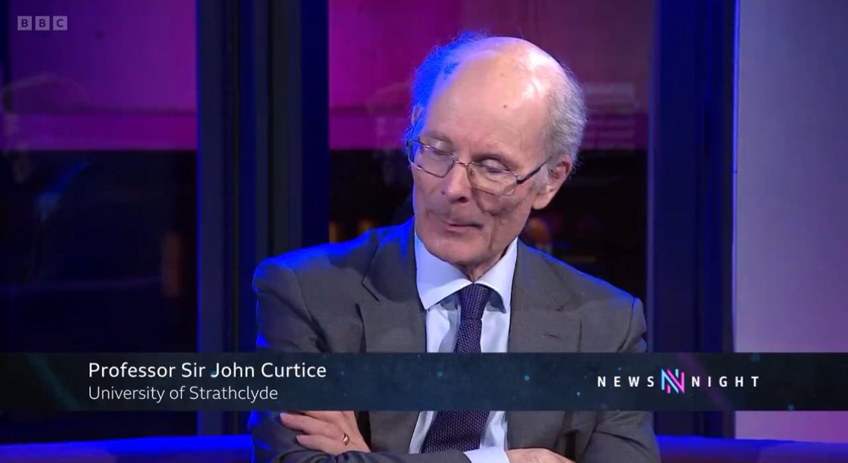 Professor Sir John Curtis was up all night for the local election coverage, then back on BBC News in the afternoon, and then on Newsnight last night. Honestly, the stamina of the man.