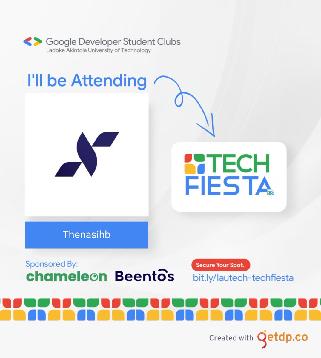 Let's meet here fams! 😍😍🤩 Representing the community @gdsc_hui @alhikmahuni_NG #techfiesta #gdsclautech