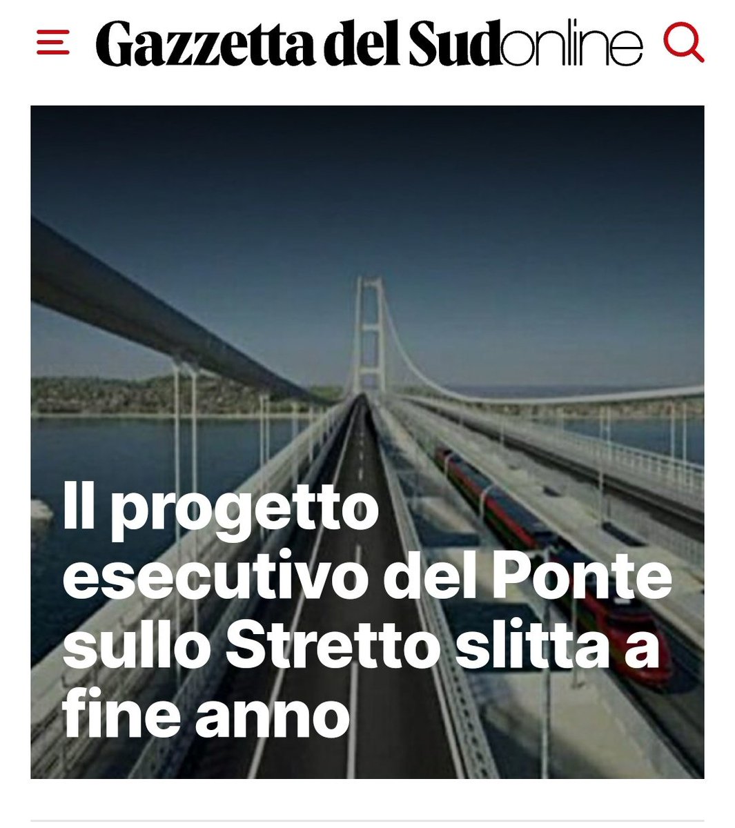 Delays for the Messina Strait bridge? Surely not... By the way, this headline contains my favourite Italian verb 'slittare', 'to sledge' or 'to slide', but also used to mean 'to delay' or 'to put off'. It is so often used in Sicily that you'd think Father Christmas was Sicilian.