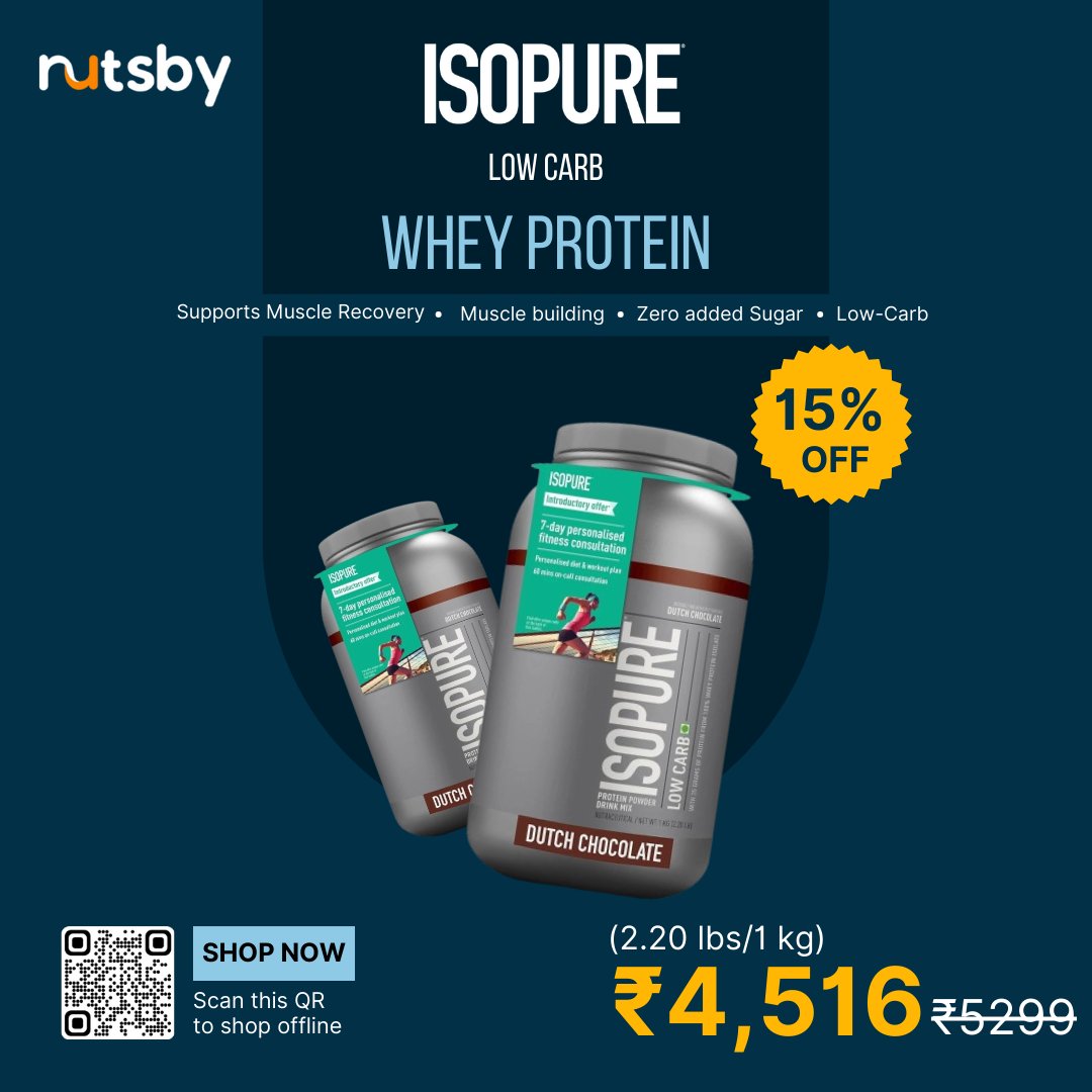 Low Carb Whey Protein | Isopure | Nutsby

Available in stock👇

📞Contact us:
+91 99630 85543

#Nutsby #dailydeals #Nuts #Health #gym #Hyderabad #Fitness #nutrition #trending #explore #isopureprotein #isopurezerocarb #isopureindia #isopure